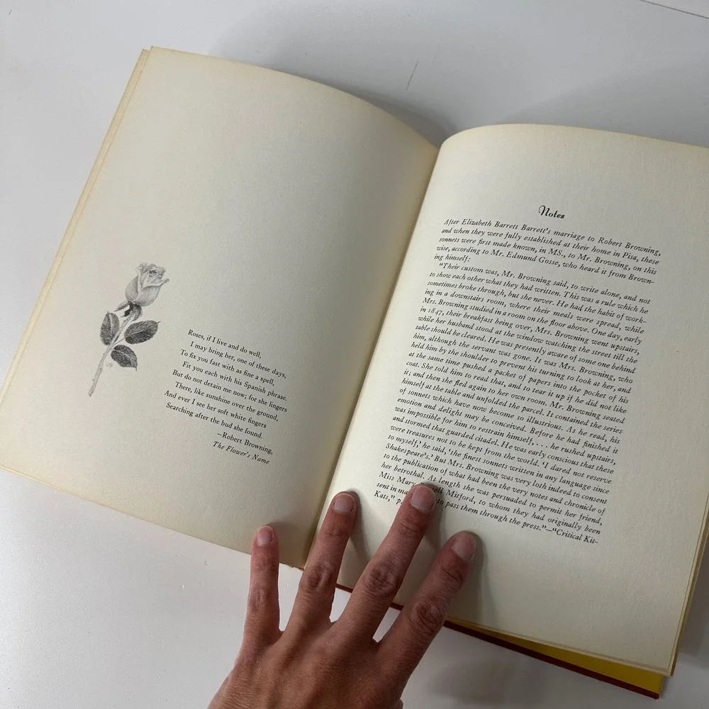 Sonnets from the Portuguese 1950‎ Hardcover Book Browning Pogany Litho Vintage